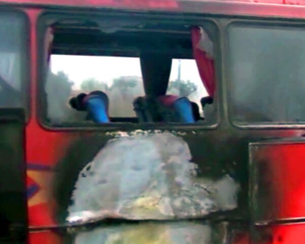 В Москве сгорел автобус