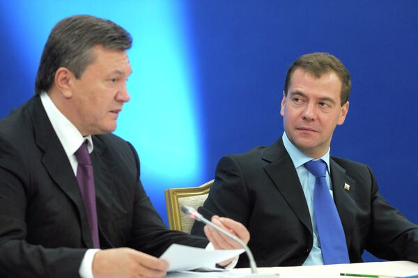 Президенты РФ и Украины Д.Медведев и В.Янукович приняли участие в российско-украинском экономическом форуме