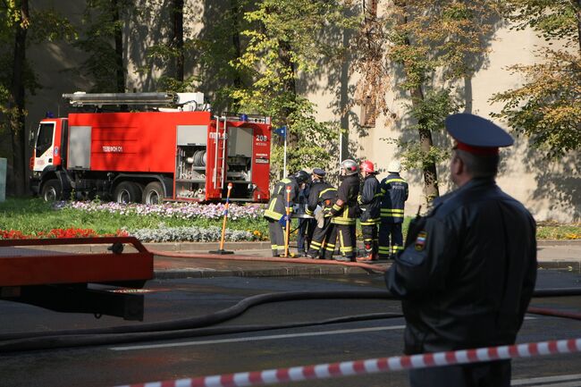 Пожар в здании Минздравсоцразвития