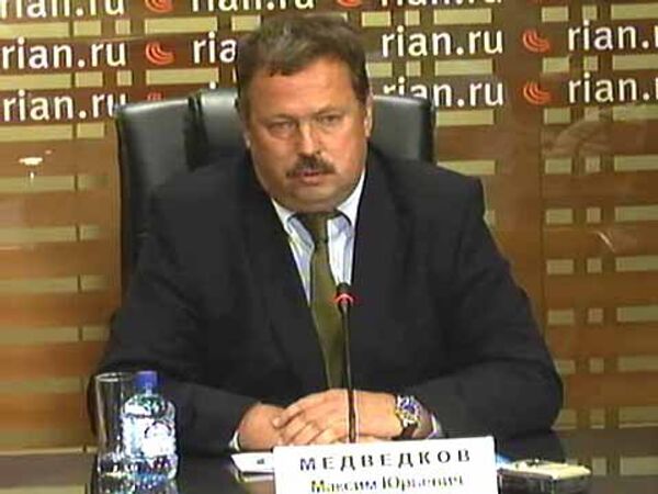 Брифинг руководителя делегации на переговорах о вступлении России в ВТО Максима Медведкова