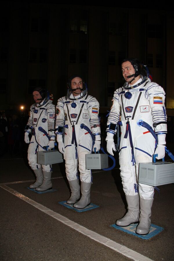 Состоялся запуск космического корабля Союз ТМА-М с российско- американским экипажем на борту