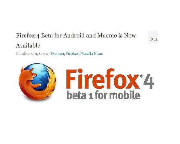 Firefox 4 Beta для Android и Maemo