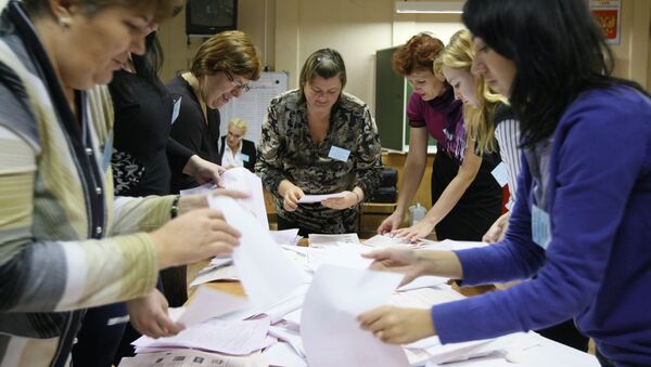 Подсчет голосов после выборов законодательного собрания в Новосибирской области