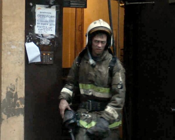 Пожар в Санкт-Петербурге на проспекте Кима