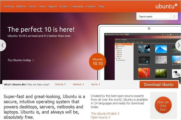 Вышла Linux Ubuntu 10.10 