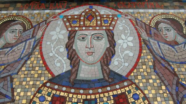 Мозаичная икона святой Екатерины установлена в первом храме РПЦ в Риме. Архив
