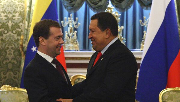 Дмитрий Медведев и Уго Чавес. Архив