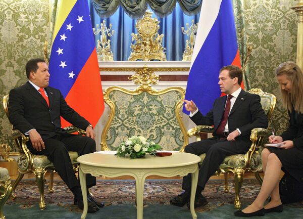 Президент РФ Д.Медведев првел в Кремле переговоры с президентом Венесуэлы Уго Чавесом