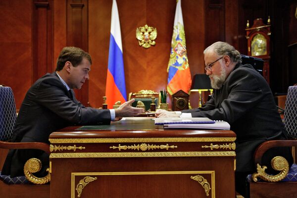 Президент Д.Медведев провел встречу с главой Центризбиркома В.Чуровым