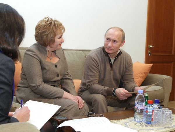Глава правительства РФ Владимир Путин и его супруга Людмила Путина. Архив