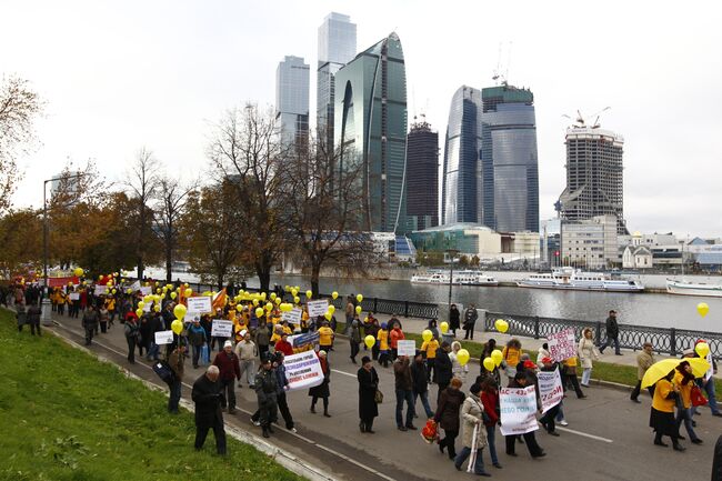 Шествие обманутых дольщиков в Москве