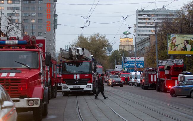 Пожар в общежитии в Москве