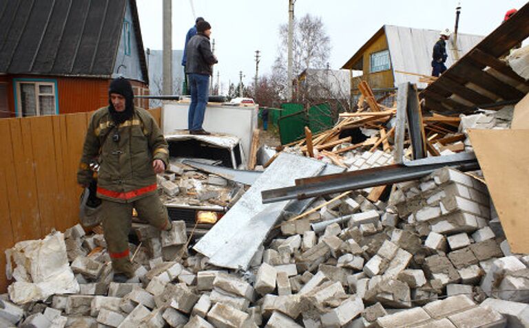 Взрыв газа в двухэтажном частном доме в Сургуте