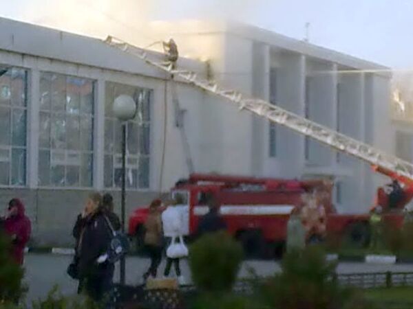 Пожар в спорткомплексе во Фрязино