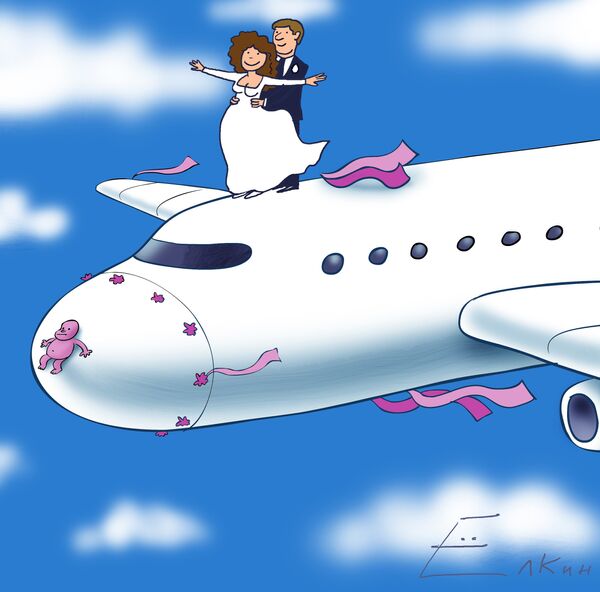 Свадьба на борту самолета