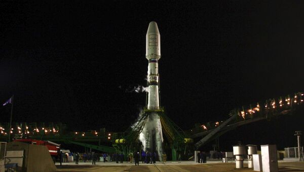 Пуск ракеты-носителя Союз-2-1А с шестью спутниками Globalstar-2. Архив