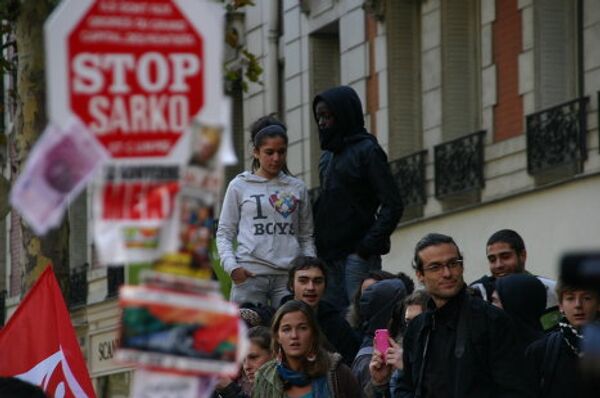 Студенческая демонстрация в Париже
