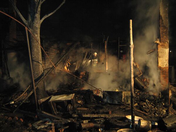 Пожар в жилом доме в Астраханской области