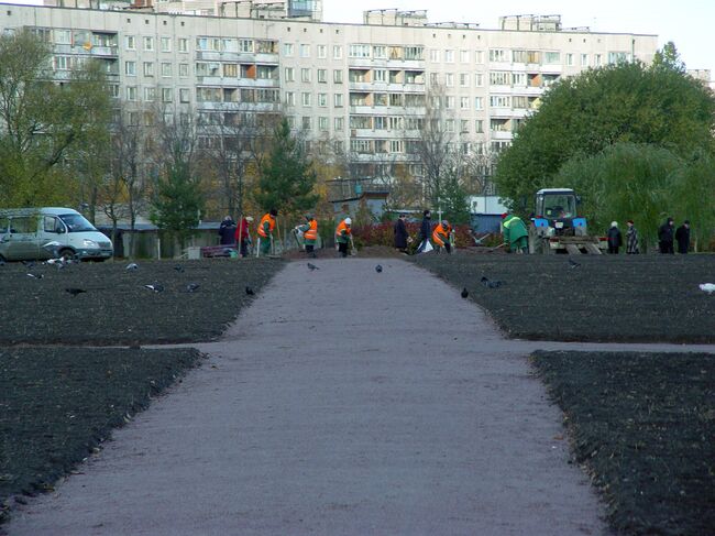 Благоустройство сквера в Петербурге