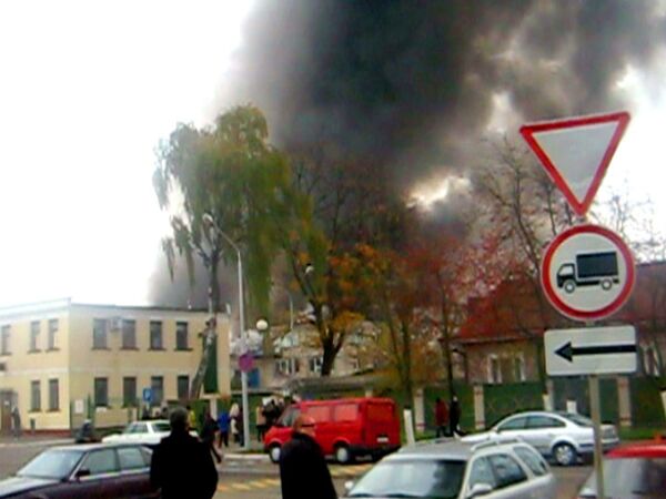 Взрыв и пожар на деревообрабатывающей фабрике в Белоруссии