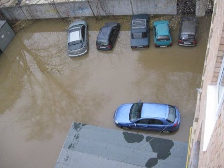 Прорыв водопровода в Москве