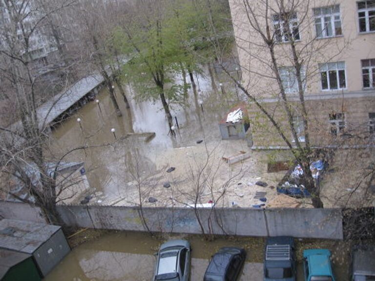 Прорыв водопровода в Москве