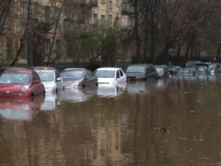 Прорыв водопровода в Москве