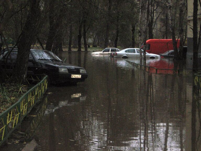 Прорыв водопровода в Москве