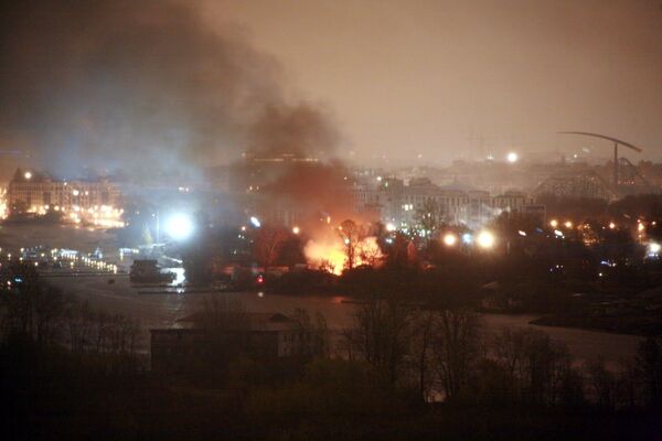 Пожар в яхт-клубе в Петербурге
