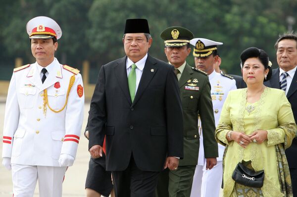 Президент Индонезии Сусило Бамбанг Юдхойоно во время визита во Вьетнам