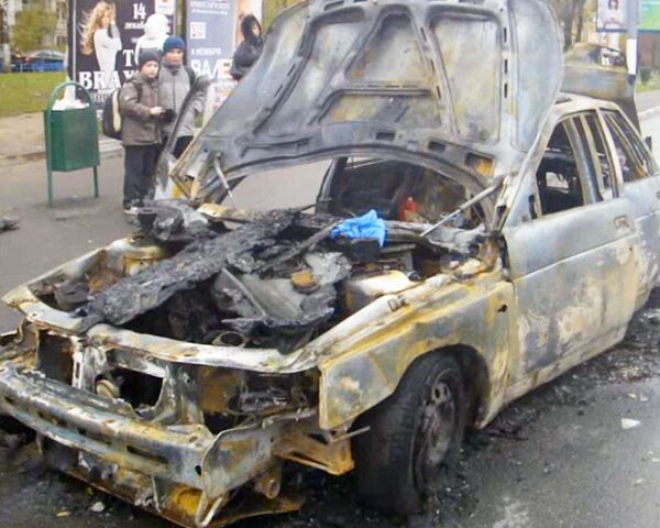  В Москве сгорел автомобиль
