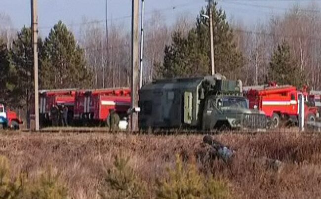 Пожар на складе боеприпасов в Амурской области