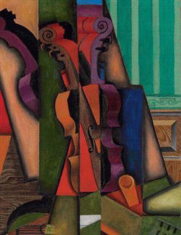 Кубистическая композиция Хуана Гриса Скрипка и гитара, 1913 год
