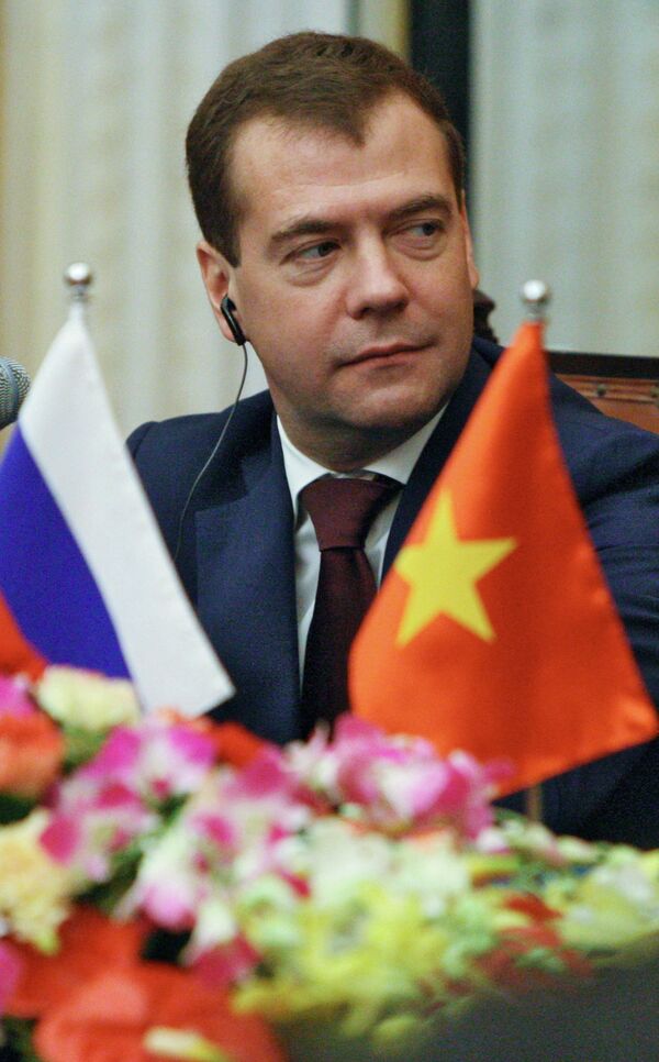 Президент РФ Д.Медведев провел переговоры в Ханое