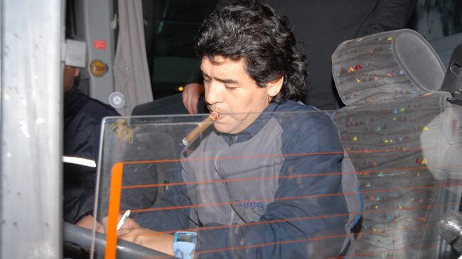 Диего Марадона в Тбилиси в 2008 году