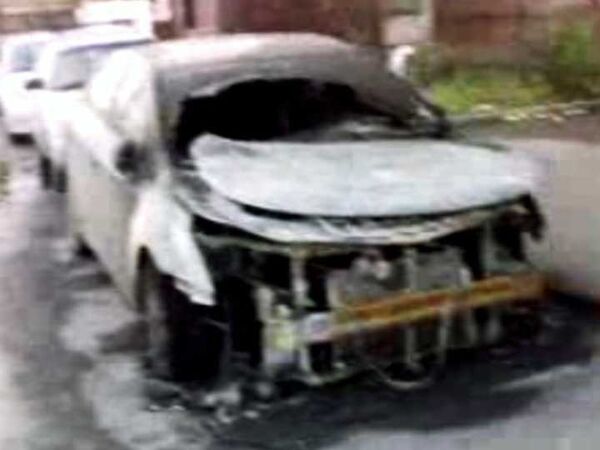 На Байкальской улице сгорел автомобиль