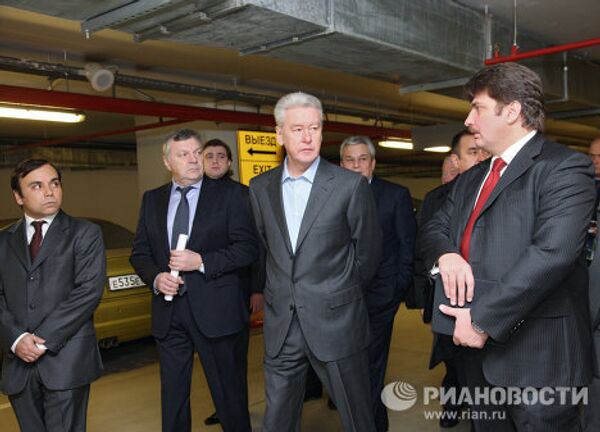 Мэр Москвы С.Собянин посетил один из центральных подземных паркингов столицы