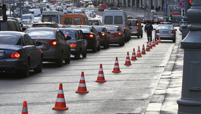 На Тверской улице в Москве запрещена парковка