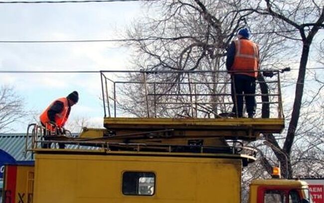 обрыв проводов во Владивостоке 