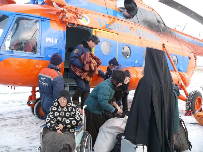 Эвакуация паломников в Туве