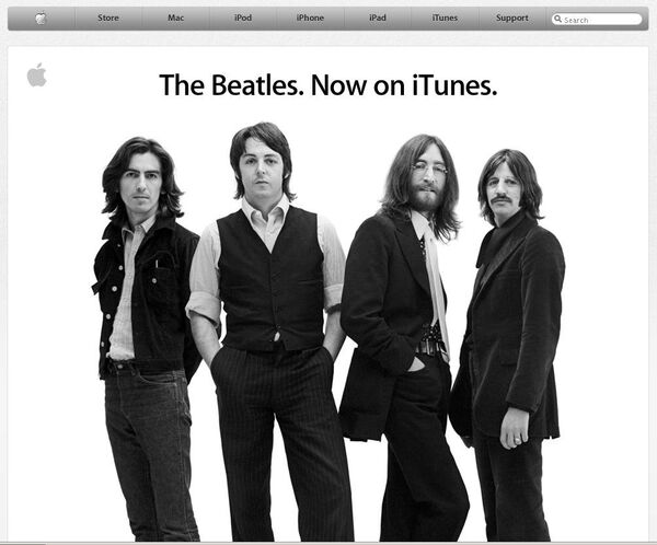 Записи группы The Beatles появились в iTunes Store