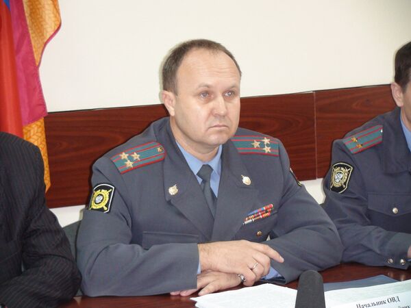 Начальник ОВД по Кущевскому району полковник милиции Виктор Бурносов