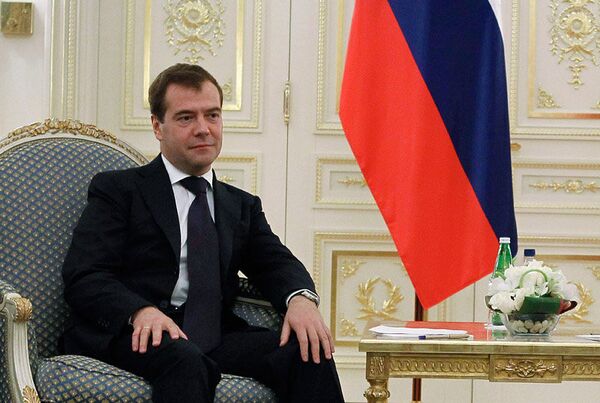 Президент РФ Дмитрий Медведев. Архив.