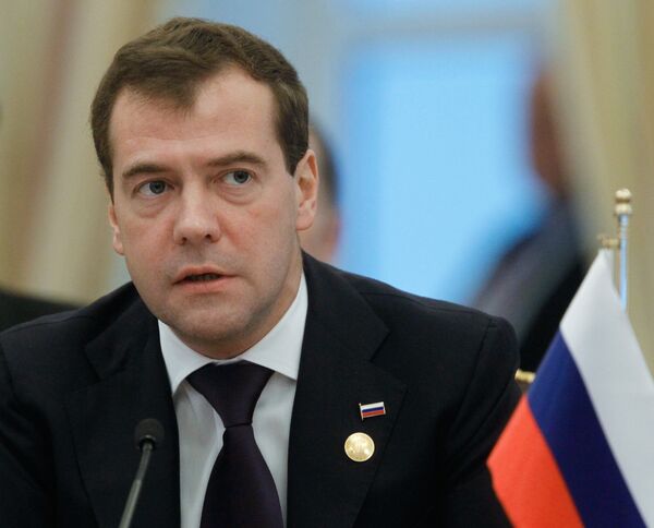 Дмитрий Медведев выступает на заседании Третьего Каспийского саммита