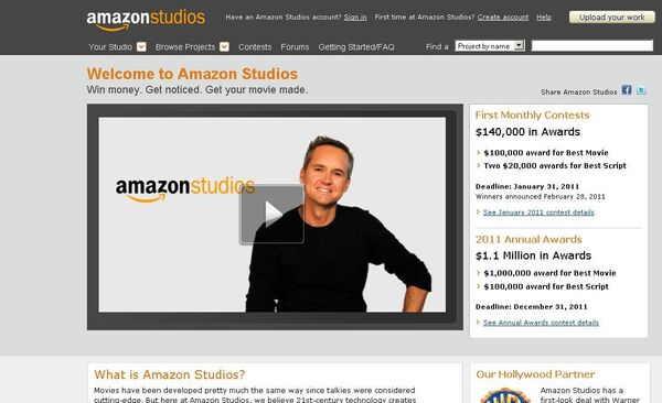 Сайт Amazon Studios