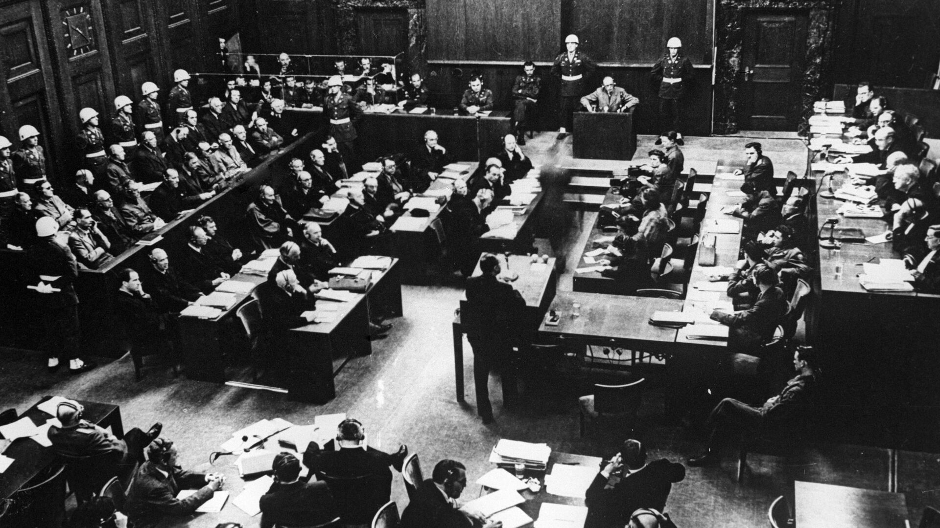 Одно из заседаний Международного военного трибунала во время Нюрнбергского процесса - РИА Новости, 1920, 20.11.2020