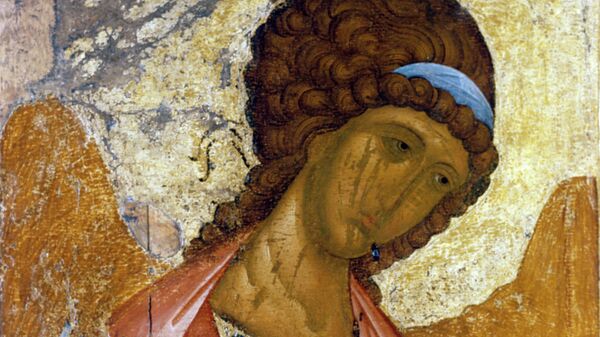 Икона Архангел Михаил (из деисусного чина). Иконописец Андрей Рублев. Первая четверть XV века
