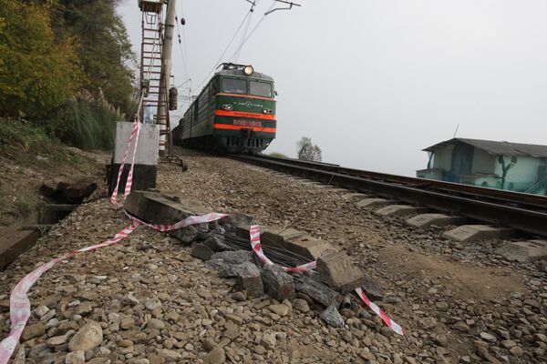 Взрыв на железной дороге в Краснодарском крае