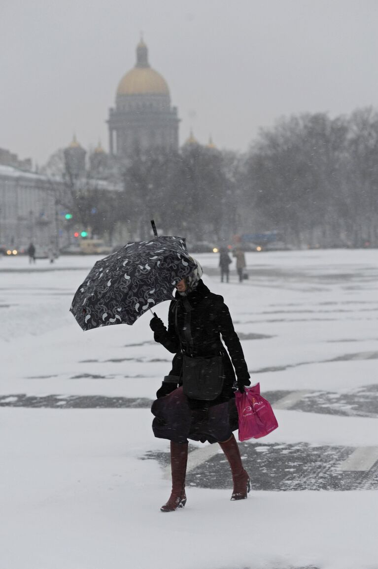 Снегопад в Санкт-Петербурге