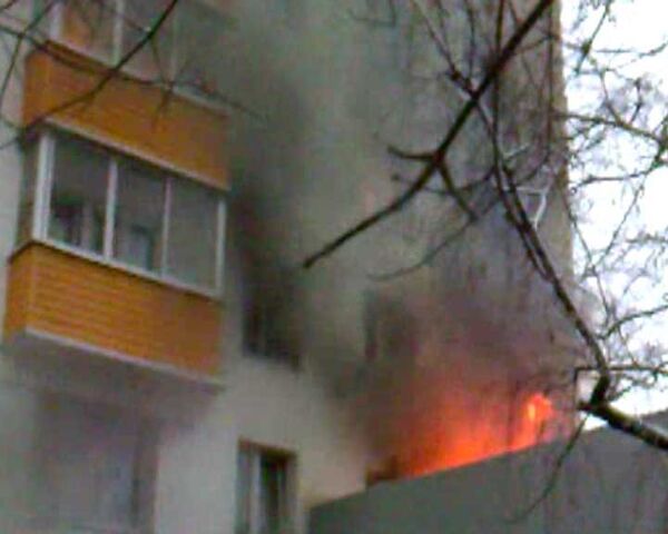 Пожар в жилом доме в Москве